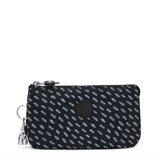 Kipling Creativity Large Printed Pouch Çanta Siyah Beyaz | TR 1123LI